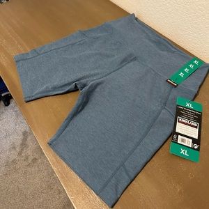 Heather blue biker shorts